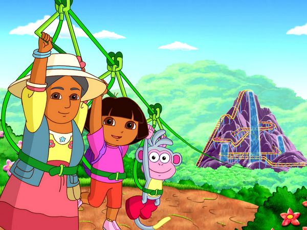 Dora, a Aventureira - Andar nas rochas da montanha-russa