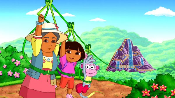 Dora The Explorer LT - Montando las rocas de la montaña rusa