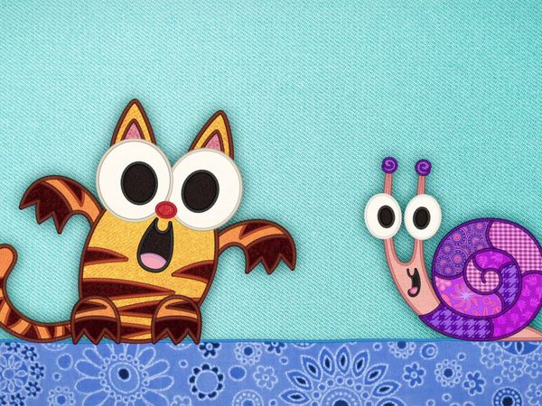 Patchwork Pals - Playing with Tiger