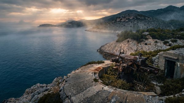 Exploring the Unbeaten Path - Big guns found in an abandoned bunker in Croatia
