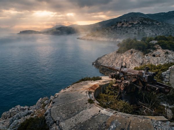 Exploring the Unbeaten Path - Big guns found in an abandoned bunker in Croatia