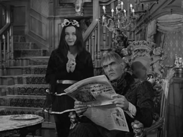 Die Addams Family - Butler Gomez und Kammerkätzchen Morticia