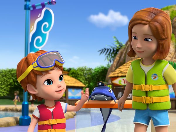 Super Wings - Hay un Tiburón en mi Parque Acuático