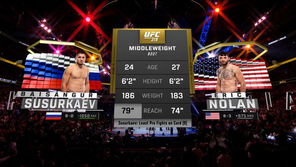 UFC 319 Baisangur Susurkaev vs Eric Nolan - 319: Baisangur Susurkaev vs. Eric Nolan Prelims