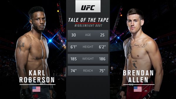 UFC 261: Karl Roberson vs Brendan Allen - 261: Karl Roberson vs. Brendan Allen Prelims
