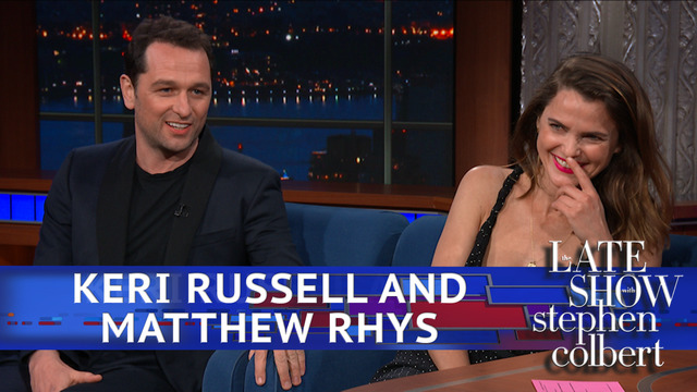 matthew rhys colbert watch the late show with stephen colbert keri russell and matthew rhys colbert watch the late show with stephen colbert keri russell and