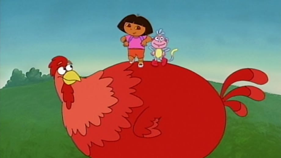 printable big red chicken coloring pages dora the explorer